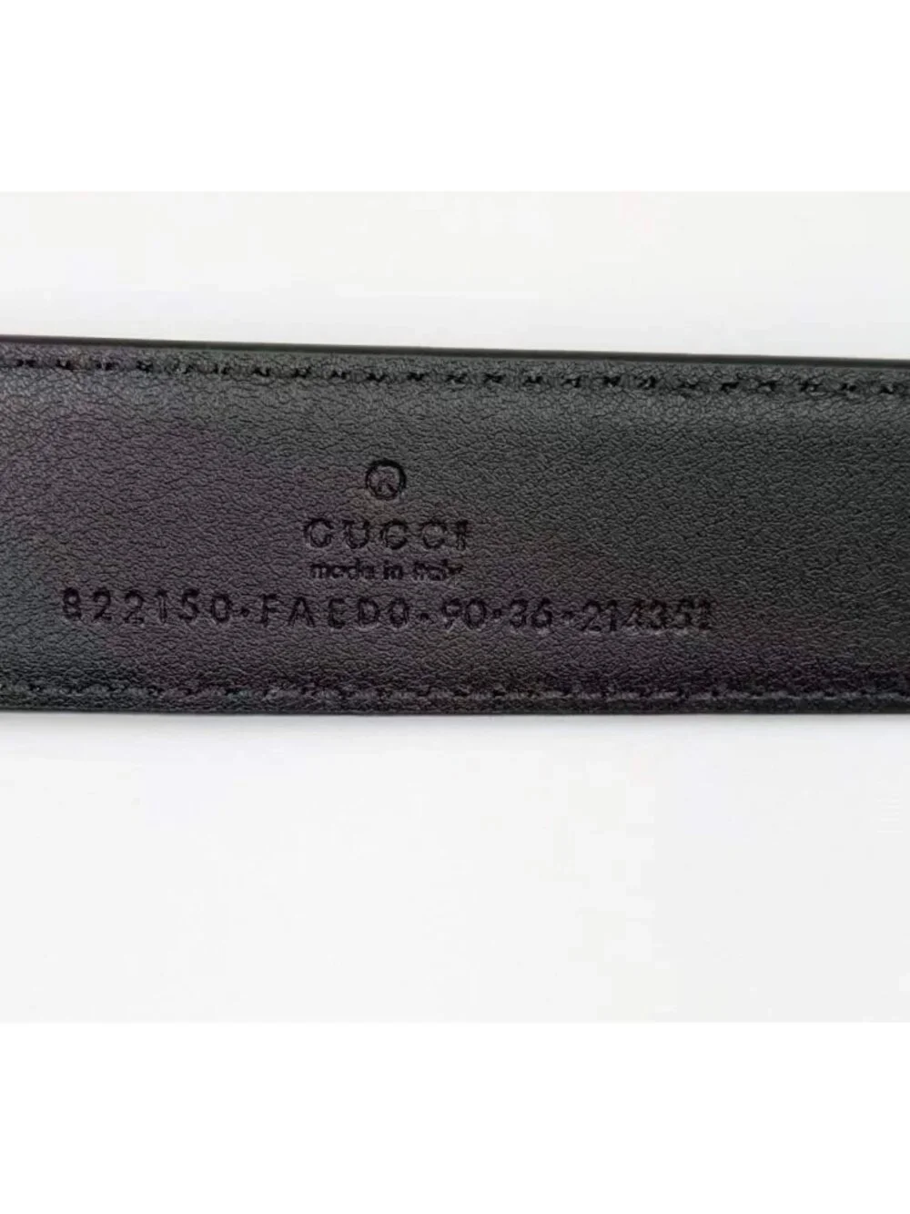 Gucci Men’s GG Supreme Coated Canvas W3cm Monogrammed Belt Black 90cm 822150